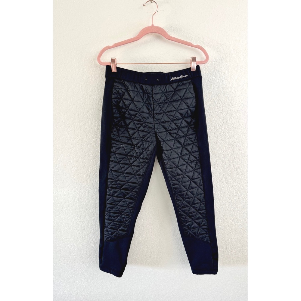 Eddie Bauer Chair Six Insulated Hybrid Pants Black Quilted Trousers Womens